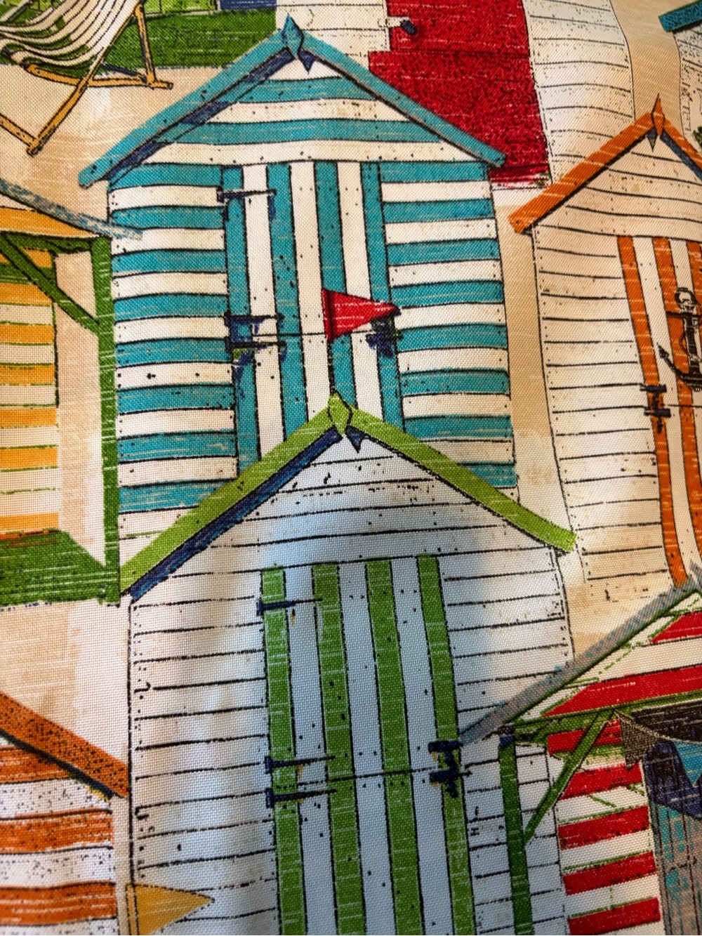 Beach Hut Stripe Cotton Fabric - Multicolor - Picture 5 of 6